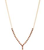 Elegant Maroon Stone Studded Golden Fashion Necklace