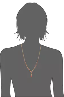 Elegant Maroon Stone Studded Golden Fashion Necklace