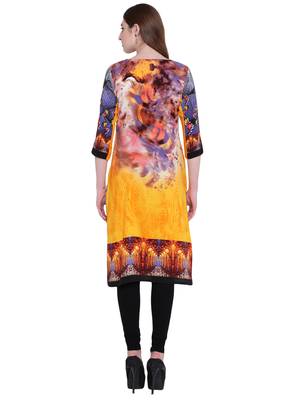 Multicolor printed rayon kurti 2