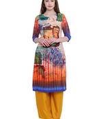 Multicolor printed rayon kurti