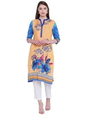 Multicolor printed rayon kurti 1