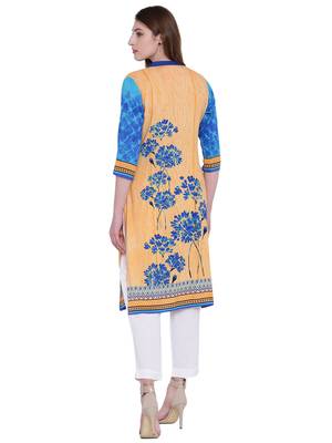Multicolor printed rayon kurti 2