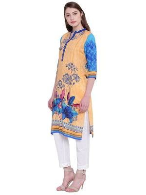 Multicolor printed rayon kurti 4