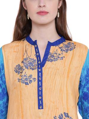 Multicolor printed rayon kurti 5