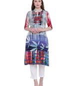 Multicolor printed rayon kurti