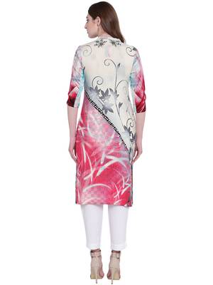 Multicolor printed rayon kurti 2