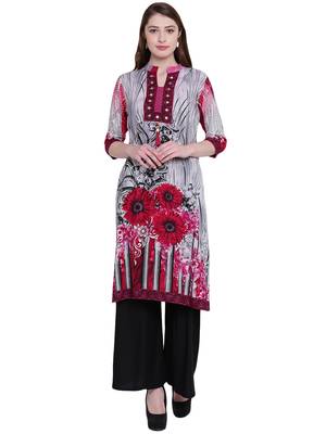 Multicolor printed rayon kurti 1