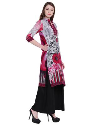 Multicolor printed rayon kurti 3