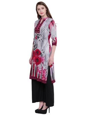 Multicolor printed rayon kurti 4