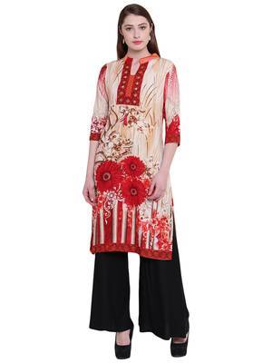 Multicolor printed rayon kurti 1