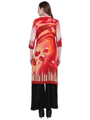 Multicolor printed rayon kurti 2