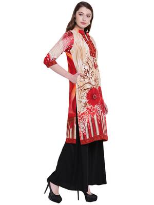 Multicolor printed rayon kurti 3