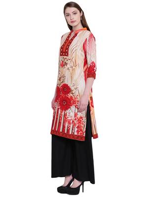 Multicolor printed rayon kurti 4