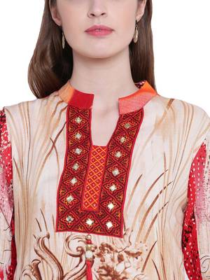 Multicolor printed rayon kurti 5