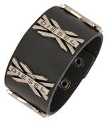 X Diesel Funky 100% Genuine Handcrafted Rhodium Black Adjustable Leather Bracelet Boys