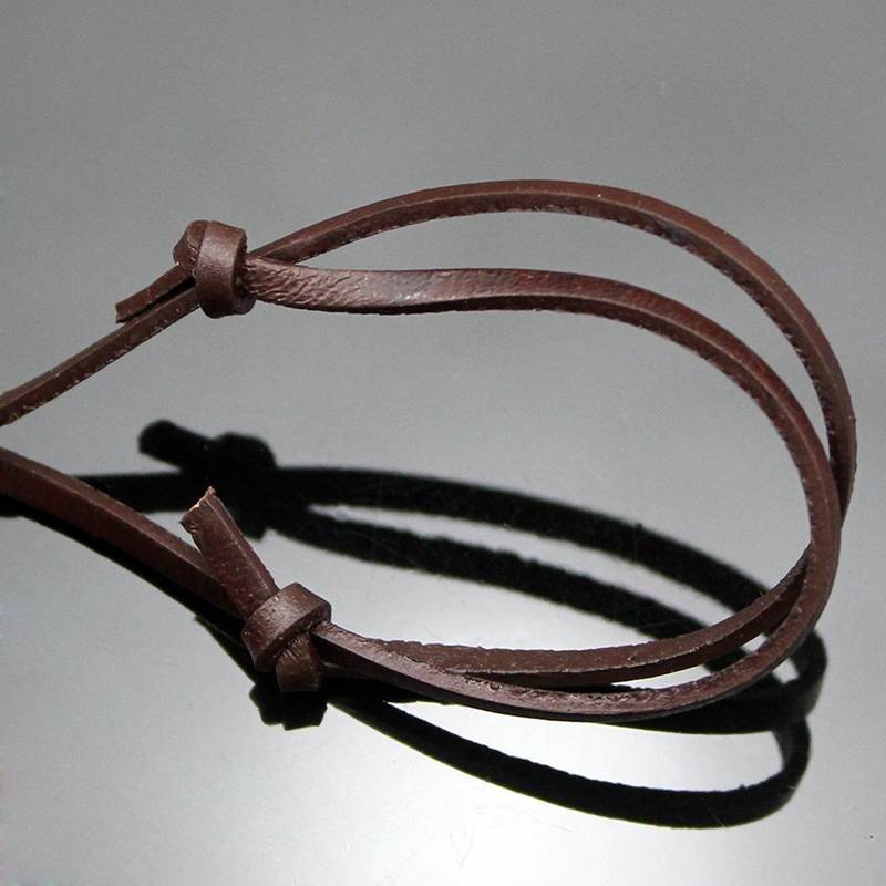 Hip Hop Punk Cowboy  Cap Cross Bronze Vintage Leather Brass Pendant Chain Necklace Men Boys