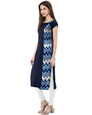 Multicolor printed crepe kurti 2