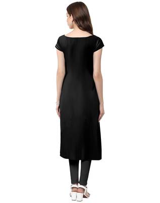 Black printed crepe kurti 3