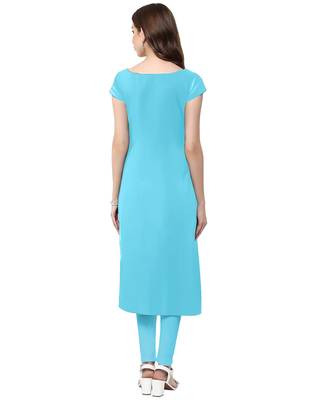 Blue printed crepe kurti 3