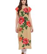 Multicolor printed crepe kurti