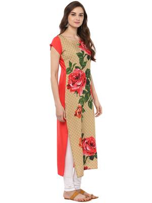 Multicolor printed crepe kurti 5