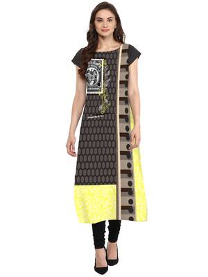 Multicolor printed crepe kurti 1