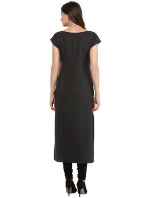 Multicolor printed crepe kurti 3