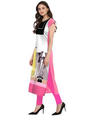 Multicolor printed crepe kurti 2
