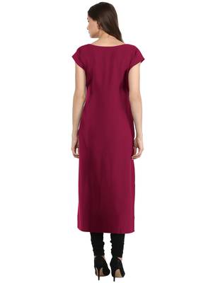 Multicolor printed crepe kurti 3
