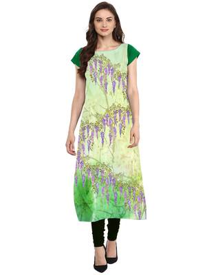 Multicolor printed crepe kurti 1