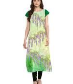 Multicolor printed crepe kurti