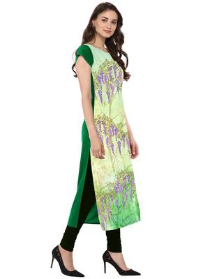 Multicolor printed crepe kurti 2