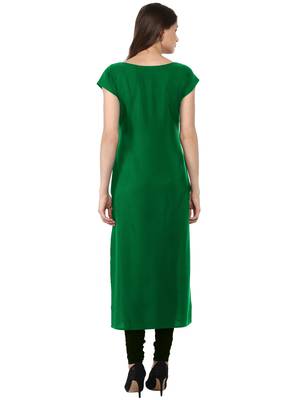 Multicolor printed crepe kurti 3