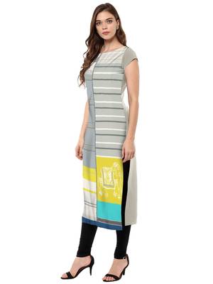 Multicolor printed crepe kurti 2