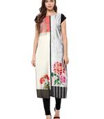 Multicolor printed crepe kurti