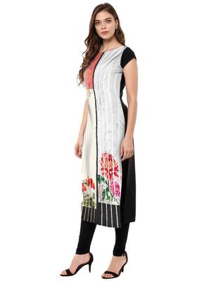 Multicolor printed crepe kurti 2