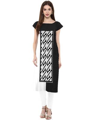Multicolor printed crepe kurti 1