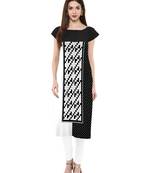 Multicolor printed crepe kurti