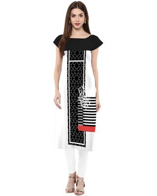 Multicolor printed crepe kurti 1