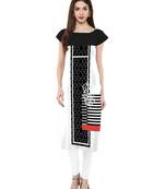 Multicolor printed crepe kurti