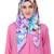 Purple 40% Silk 60% Polyester Islamic Style Look Casual Hijab Arabian Naqab Stole Women Scarf