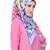 Purple 40% Silk 60% Polyester Islamic Style Look Casual Hijab Arabian Naqab Stole Women Scarf