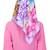 Purple 40% Silk 60% Polyester Islamic Style Look Casual Hijab Arabian Naqab Stole Women Scarf