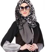 Grey 20% Cotton 80% Viscose Islamic Style Look Casual Hijab Arabian Naqab Stole Women Scarf