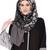 Grey 20% Cotton 80% Viscose Islamic Style Look Casual Hijab Arabian Naqab Stole Women Scarf