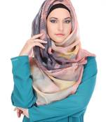 Peach 20% Silk 80% Viscose Islamic Style Look Casual Hijab Arabian Naqab Stole Women Scarf