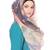 Peach 20% Silk 80% Viscose Islamic Style Look Casual Hijab Arabian Naqab Stole Women Scarf