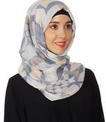 Blue Premium Viscose Islamic Style Look Casual Hijab Arabian Naqab Stole Women Scarf