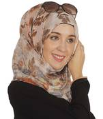 Orange POLY SILK Islamic Style Look Casual Hijab Arabian Naqab Stole Women Scarf