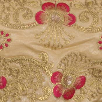 Cream art silk embroidered stitched blouse 5
